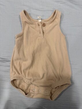 Quincy Mae Tan Sleeveless Baby One-Piece